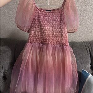 Pink Glitter Kids Dress